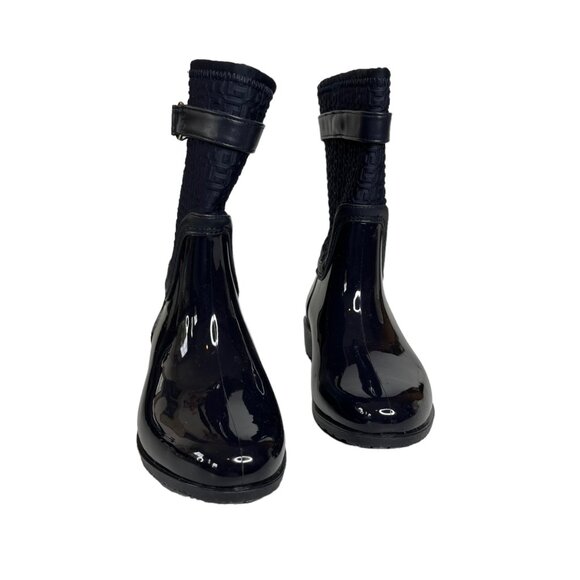 Tommy Hilfiger Womens Splash Rain Boots Blue Rubber Galoshes Size 6 - Picture 2 of 10
